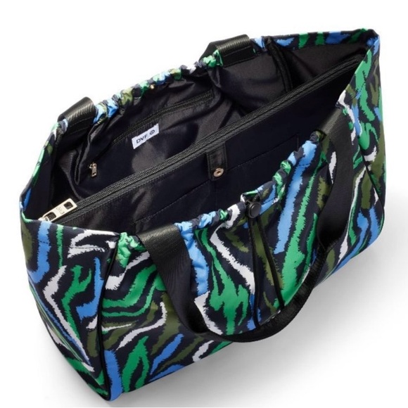 DVF Disco Zebra Green Tote Bag - Picture 5 of 11